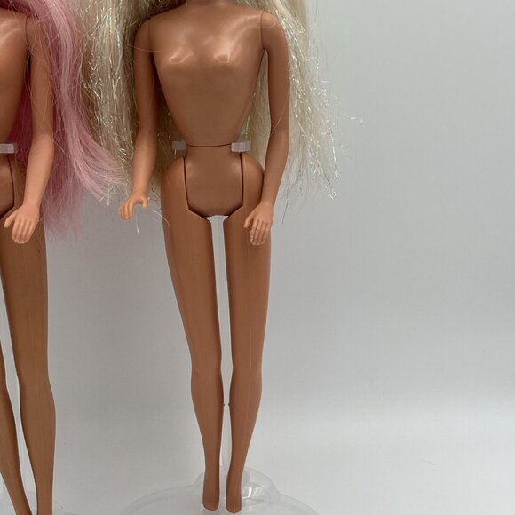 Vintage Mermaid Barbie Doll 1990's Fountain & Rainbow hair #1434 #10393 lot of 2 - Picture 5 of 16